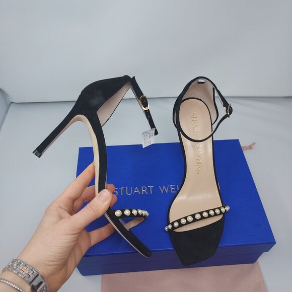 Stuart Weitzman Amelina Pearl Heel Sandal